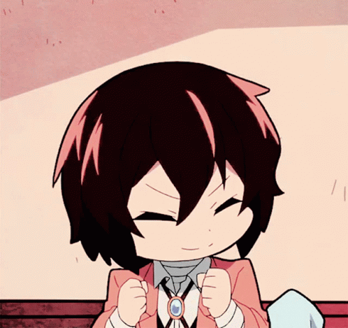 Cute Dazai Anime Happily Speaking GIF