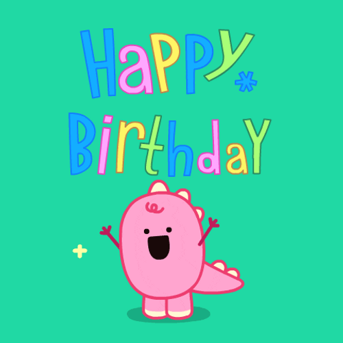 Cute DinoSally Birthday Dance GIF
