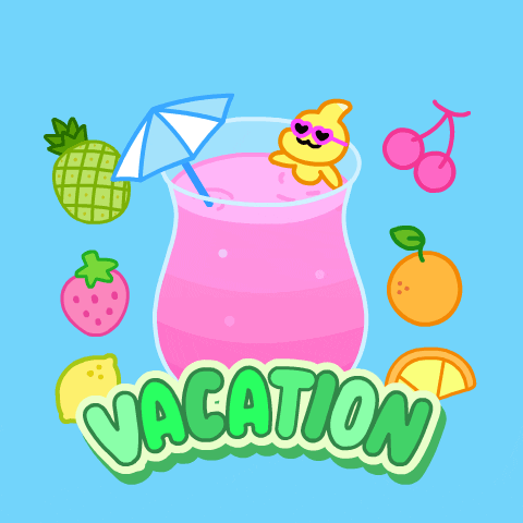 Cute Dinosaur Elly Chill Vacation GIF