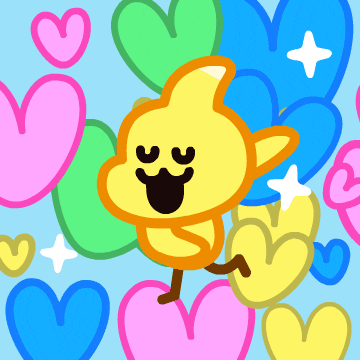 Cute Dinosaur Elly Happy Heart Dance GIF