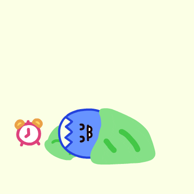 Cute Dinosaur Pako Morning Alarm GIF