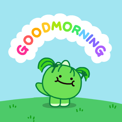 Cute Dinosaur Rexy Happy Morning GIF