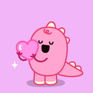 Cute Dinosaur Sally Hug Heart GIF