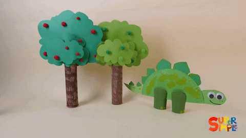 Cute Dinosaur Simple Craft GIF