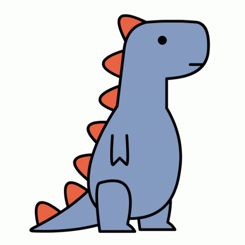 Cute Dinosaur Smiled Then Wave Hello GIF