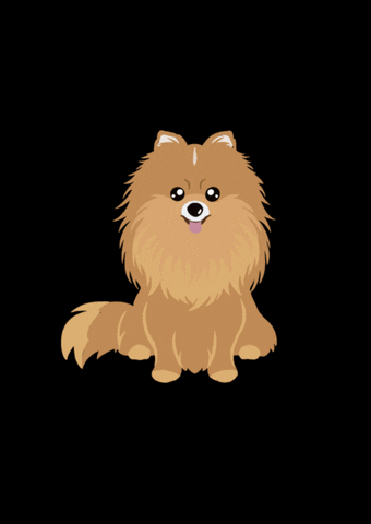 Cute Dog With Red Small Hearts Love GIF