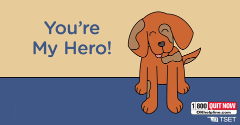 Cute Dog You're My Hero GIF