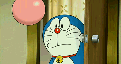 Cute Doraemon Happy Ball Play GIF