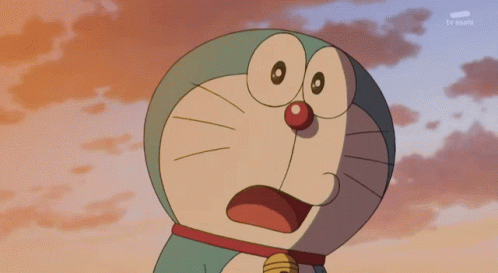 Cute Doraemon Happy Blush Smile GIF