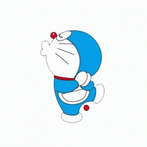 Cute Doraemon Making Silly Faces GIF