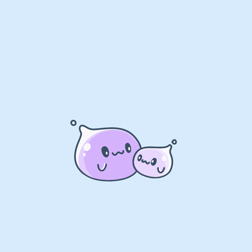 Cute Droplets Couple Snuggles GIF