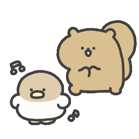 Cute Duck And Squirrel Break Dance Moves GIF