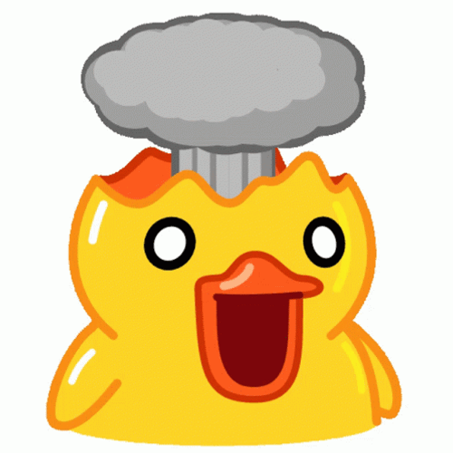 Cute Duck Blow His Mind GIF