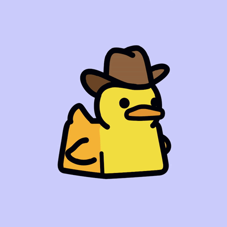 Cute Ducky Cowboy Purple GIF