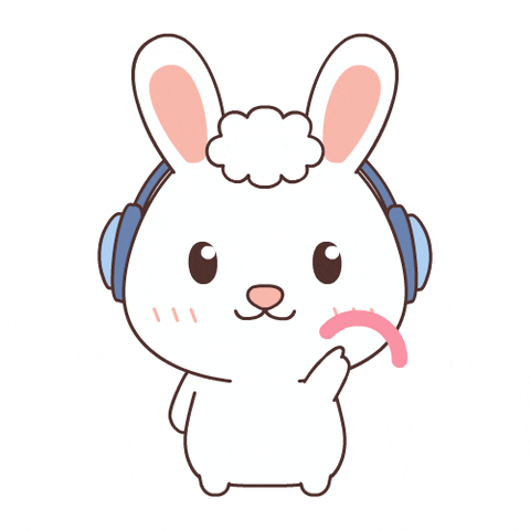 Cute Easter Bunny Hand Sign GIF