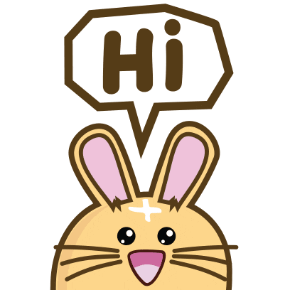Cute Easter Cat Hi GIF