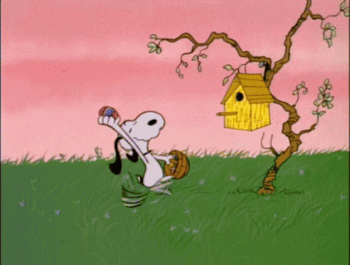 Cute Easter Day Snoopy GIF