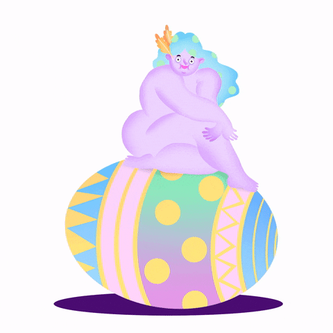 Cute Easter Egg With Mermaid GIF