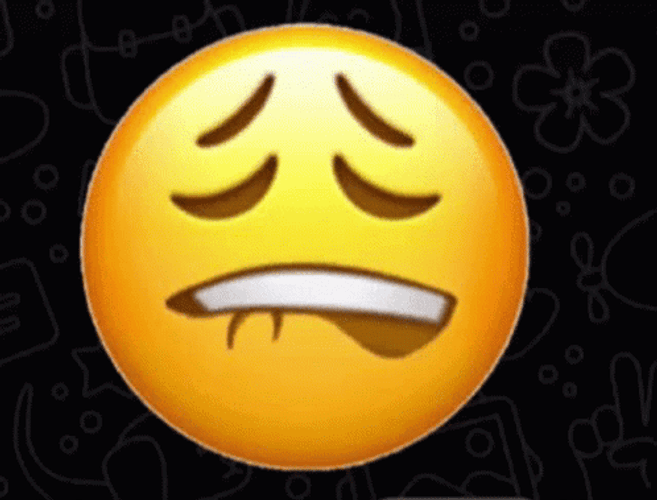 Cute Emoji Biting Lip GIF