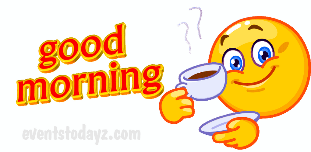 Cute Emoji Good Morning Coffee Break GIF