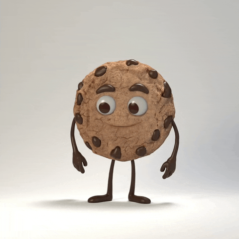 Cute Excited Chocolate Chip Jumping GIF