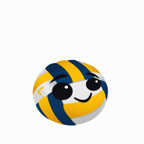 Cute Eyes Volleyball Bouncing GIF