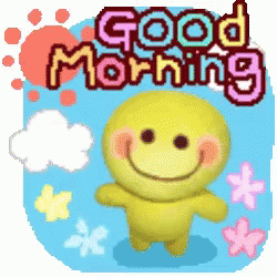 Cute Face Good Morning Emoji GIF