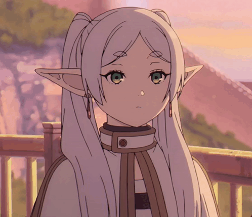 Cute Frieren Hands On Chin GIF