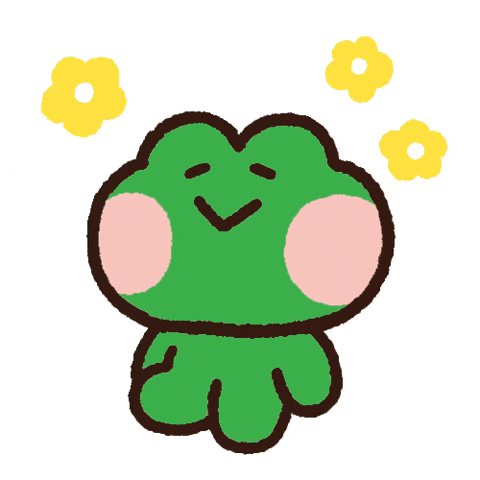 Cute Frog Imagining About First Day Of Spring GIF