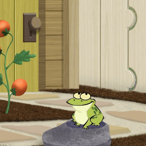 Cute Frog Loves Flies GIF