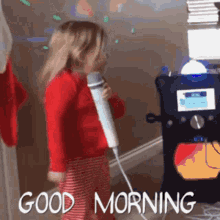 Cute Funny Toddler Singing Monday Good Morning GIF