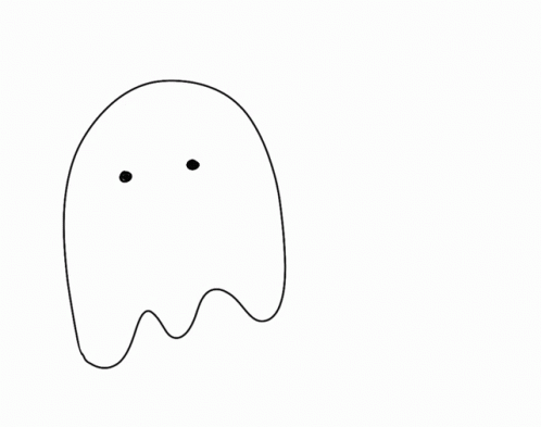 Cute Ghost Blushing Saying Boo GIF