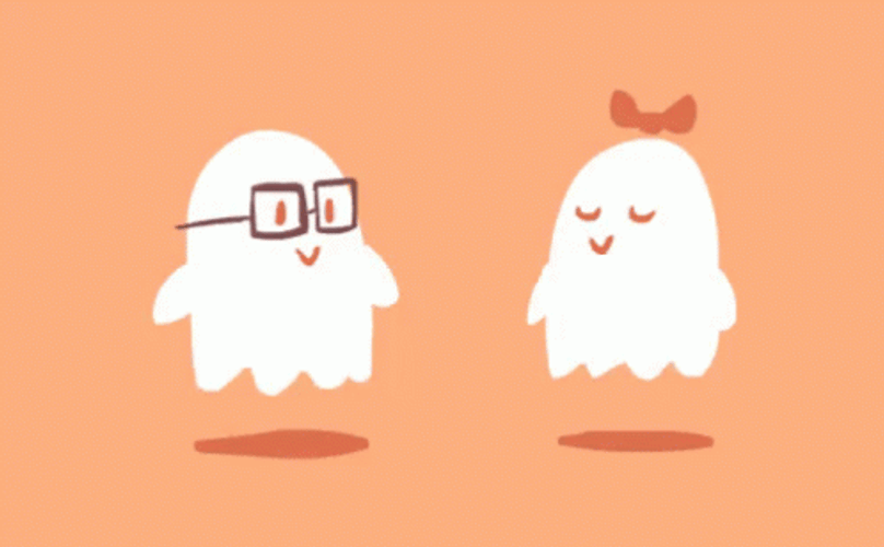 Cute Ghost Couple GIF