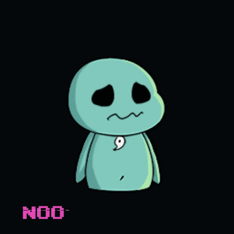 Cute Ghost Crying Hard Saying No GIF