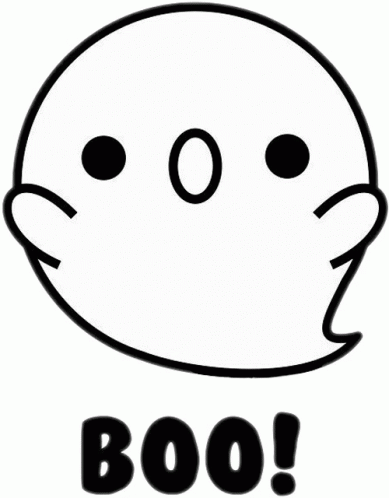 Cute Ghost Scaring Boo GIF