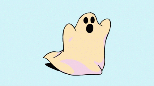 Cute Ghost Scaring Tripped GIF