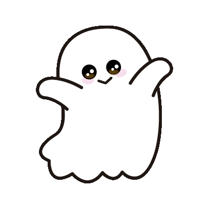Cute Ghost Tumbling Around GIF
