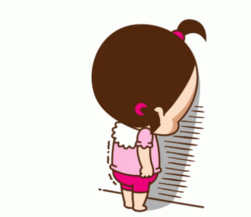 Cute Girl Cartoon In Shame GIF