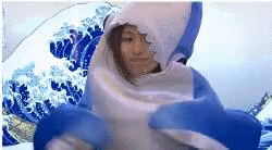Cute Girl Dancing Shark Sleep Wear GIF