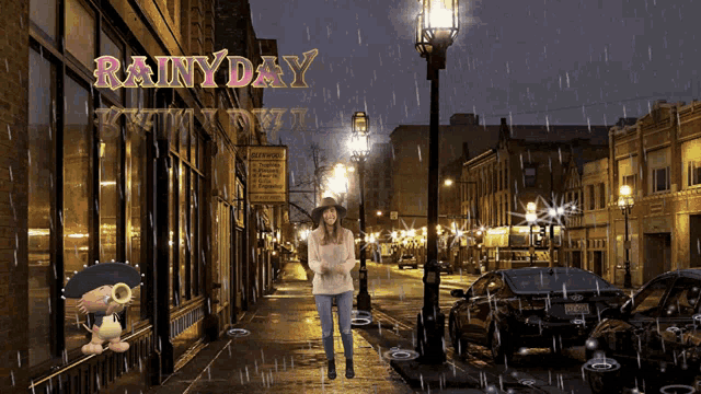 Cute Girl Good Morning Rainy Day GIF