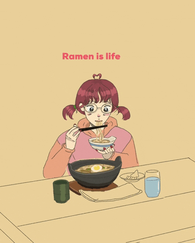 Cute Girl Ramen Noodles Is Life GIF