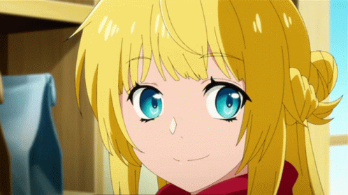 Cute Girl Wink Wink Anime GIF