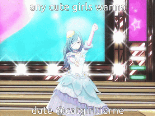 Cute Girly Anime Girl Dancing GIF