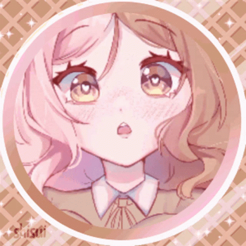 Cute Girly Anime Girl Reflection GIF