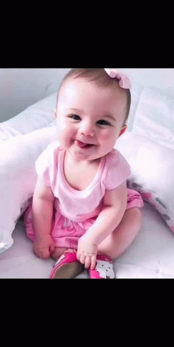 Cute Girly Baby Kiss Marks GIF