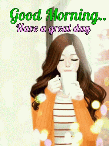 Cute Girly Good Morning Greeting GIF