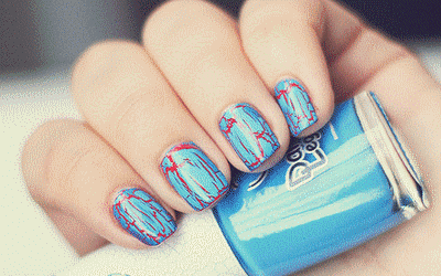 Cute Girly Nail Art Collage GIF