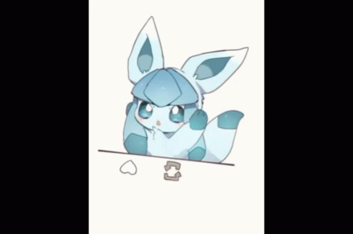 Cute Glaceon Like Repost GIF