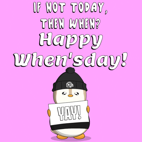 Cute Good Morning Wednesday Penguin Yay GIF