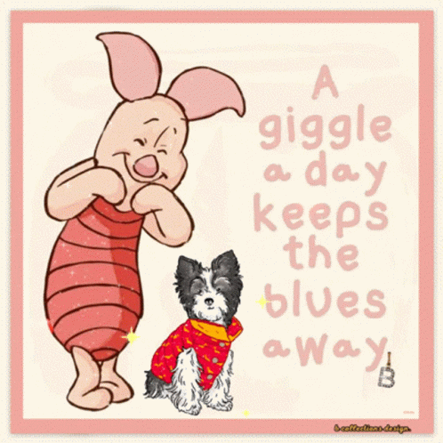Cute Good Morning Wednesday Piglet And Dog GIF